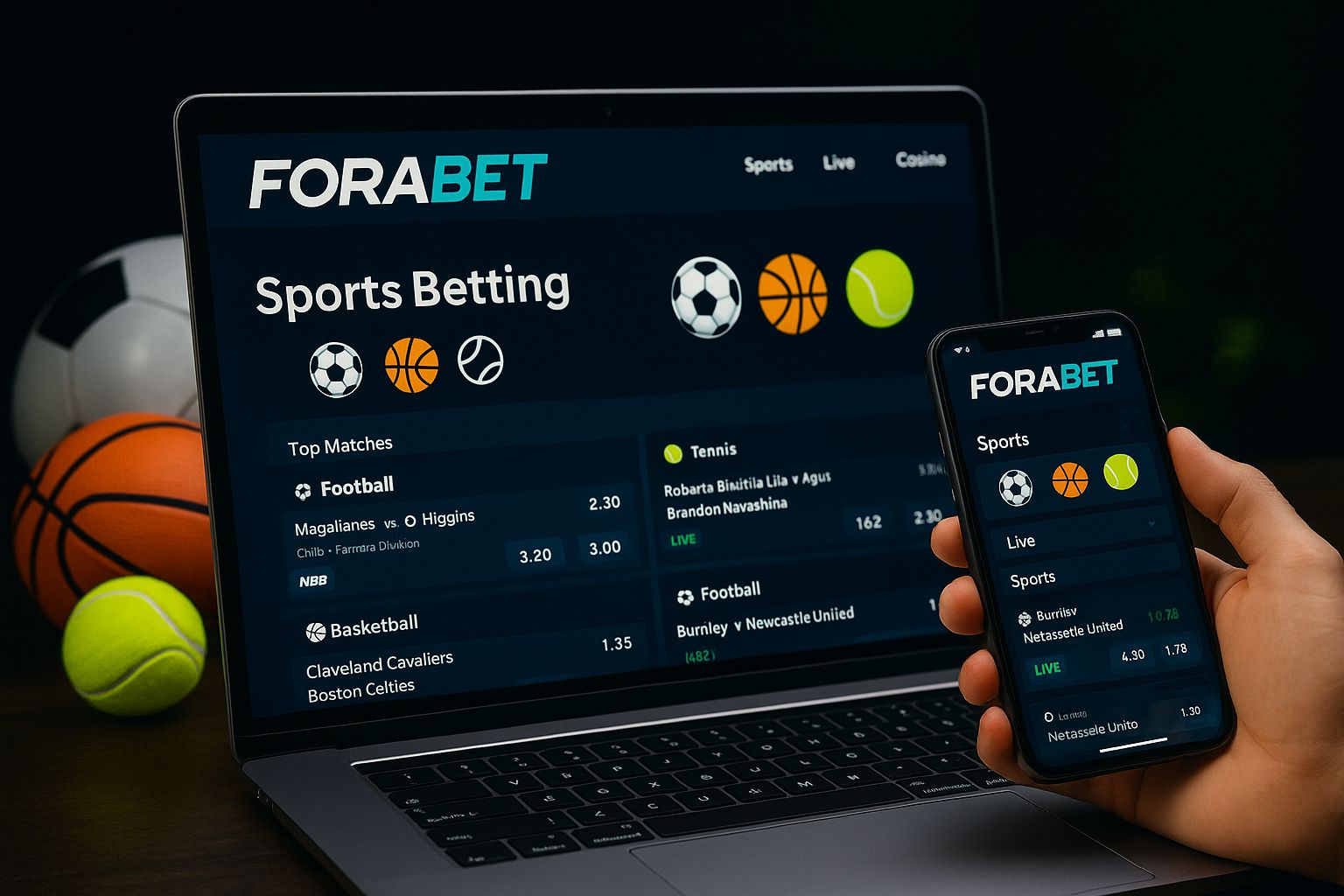 Apostas esportivas no cassino online FORABET